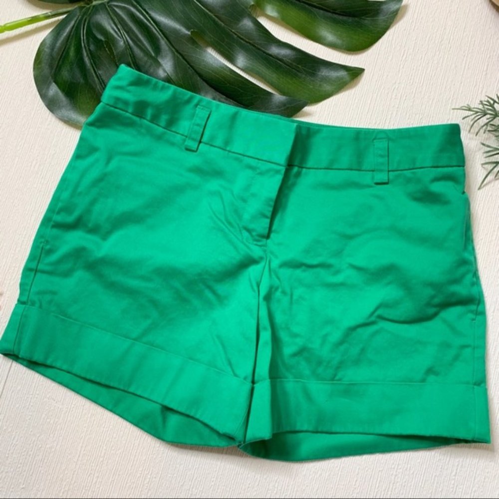 Express High Rise cuffed shorts Green Sz 00 | 1368